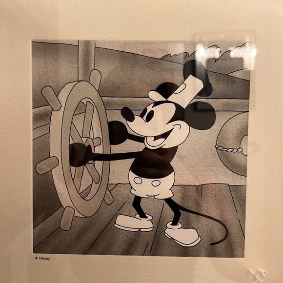 Disney Treasures Steamboat Willie Ltd Edition Serigraph FRAMED Mickey Mouse - Picture 2 of 8
